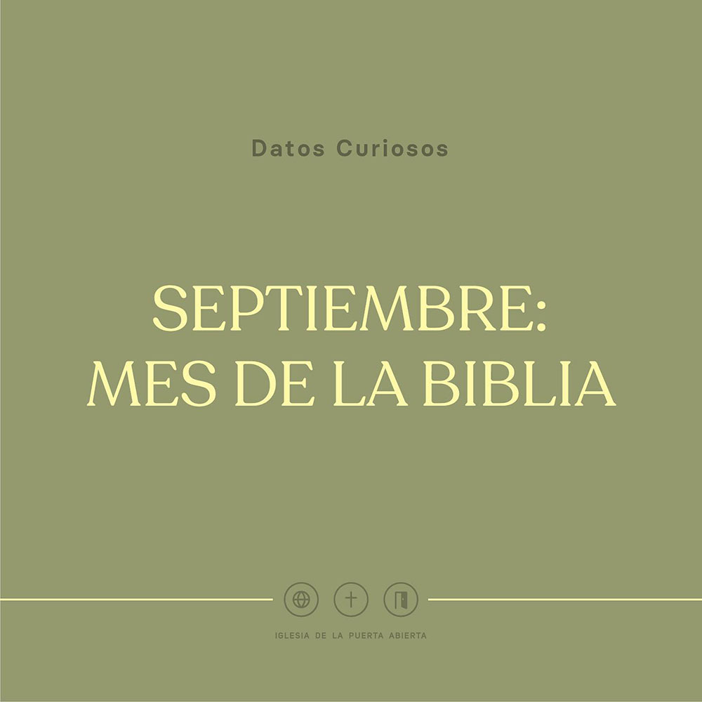 Septiembre - Mes de La Biblia