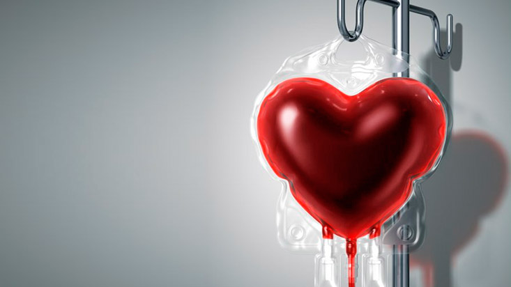 Donando sangre